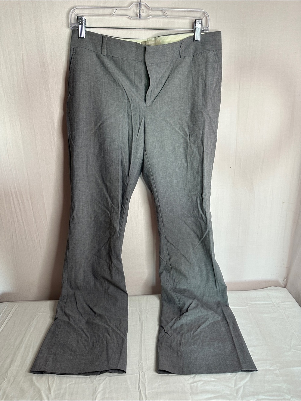 Banana Republic Women's Gray Flared Wool Dress Trousers